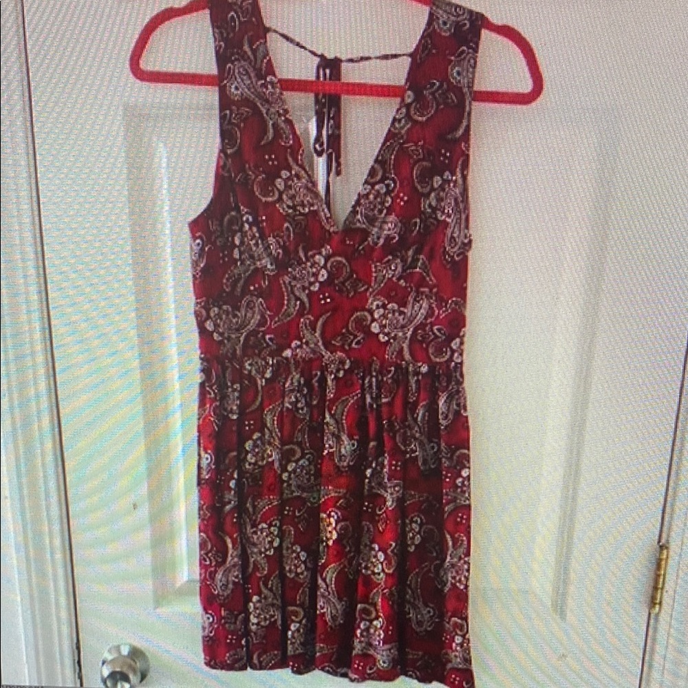 Forever 21 Exclusive Paisley Print Red Dress Small